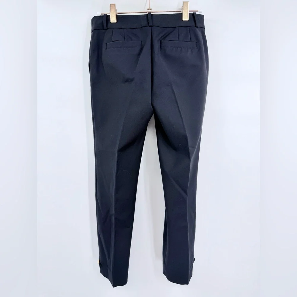 KATE SPADE Black Jackie Bow Stud Cropped Dress Pants 00